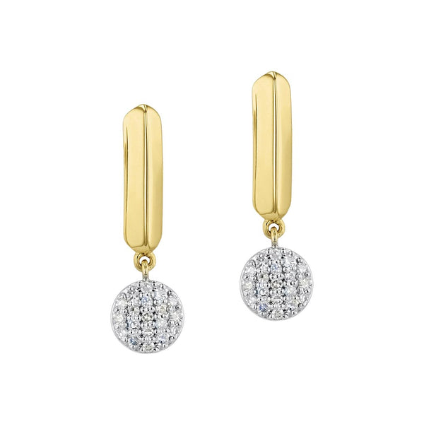 Single Knife Edge Infinity Drop Earrings - 1